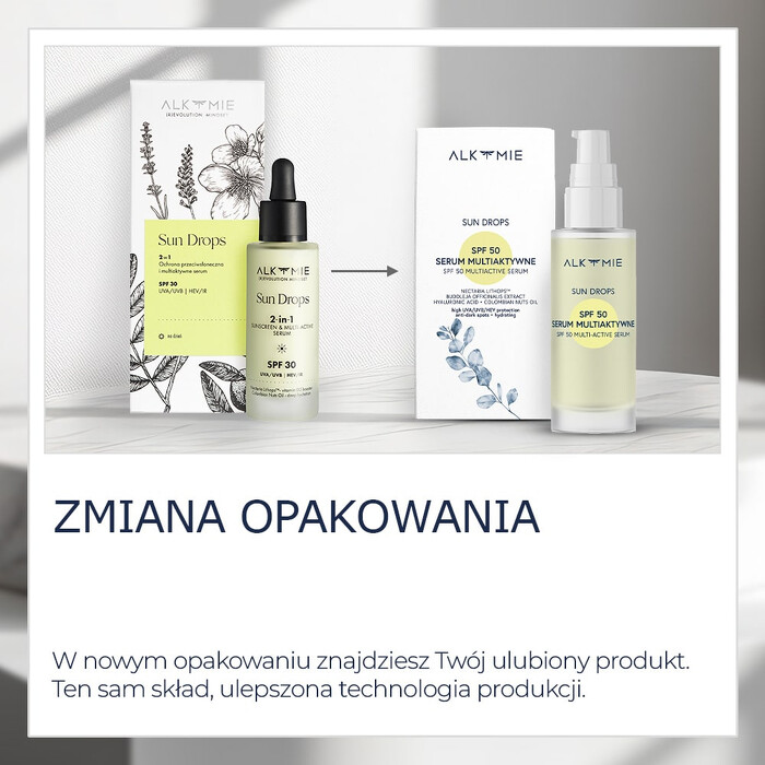 Alkmie Sun Drops SPF 50 - zestaw 2 sztuk - serum ochronne | Alkmie