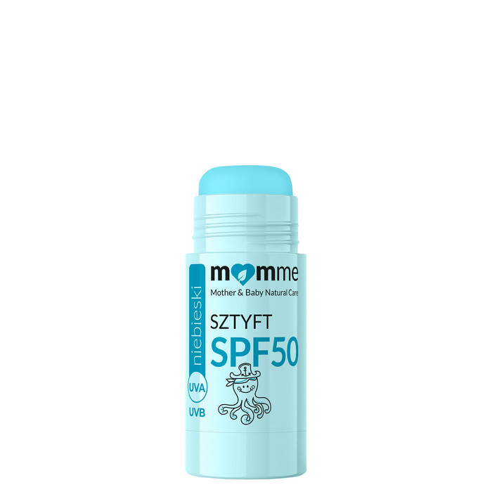 Niebieski sztyft przeciwsłoneczny SPF50 Momme