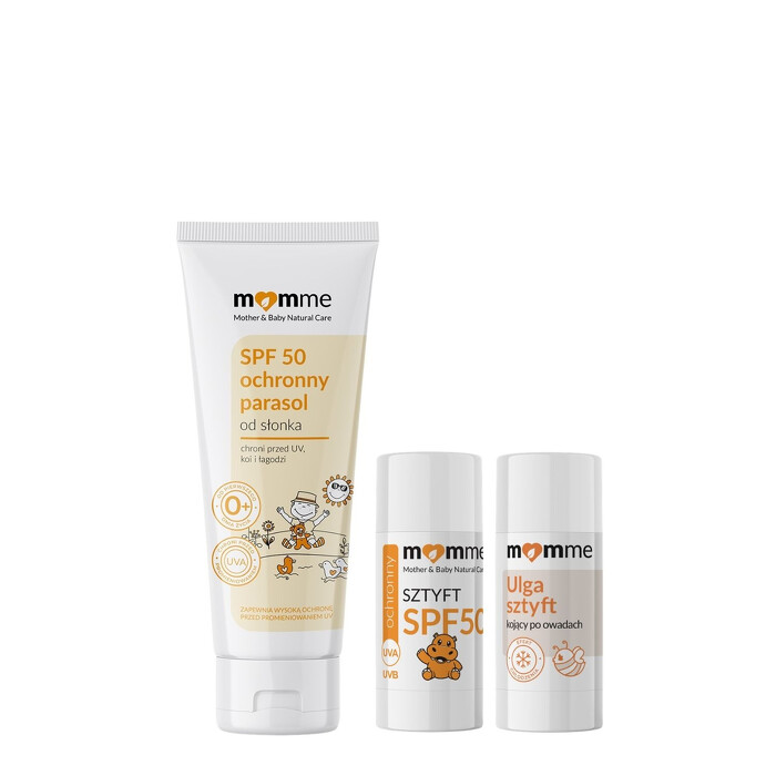 Wakacyjny niezbędnik ochronny SPF50 + sztyft na ukąszenia