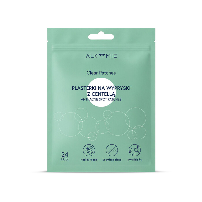 Plasterki na wypryski z centellą Clear Patches 24 szt. | Alkmie