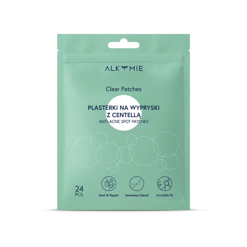 Plasterki na wypryski z centellą Clear Patches 24 szt. | Alkmie